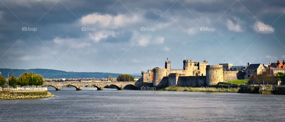 King's John castle by the Shannon river at Limerick City, Ireland