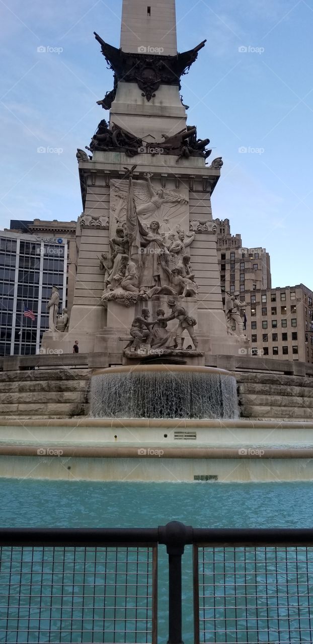 Soldiers & Sailors Monument fountain!