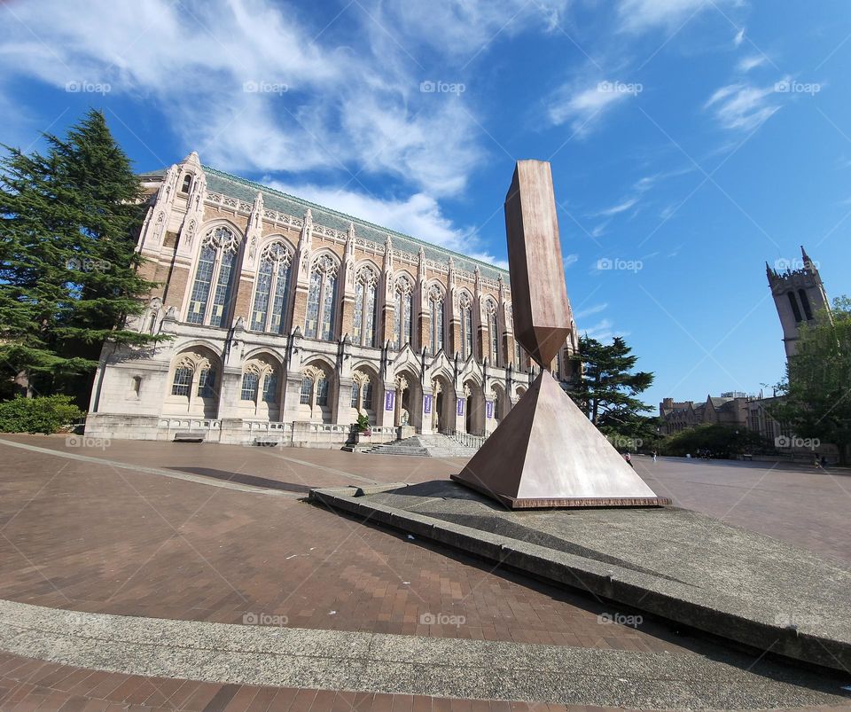 Triangle shaped balanced sculpture