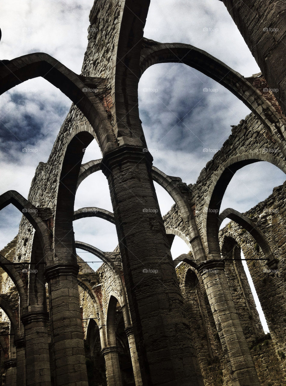 sweden church cloud ruins by chrille_b