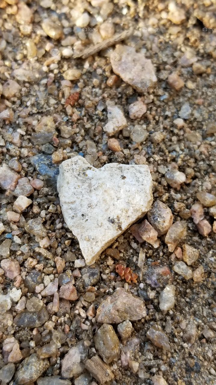 heart shaped rock