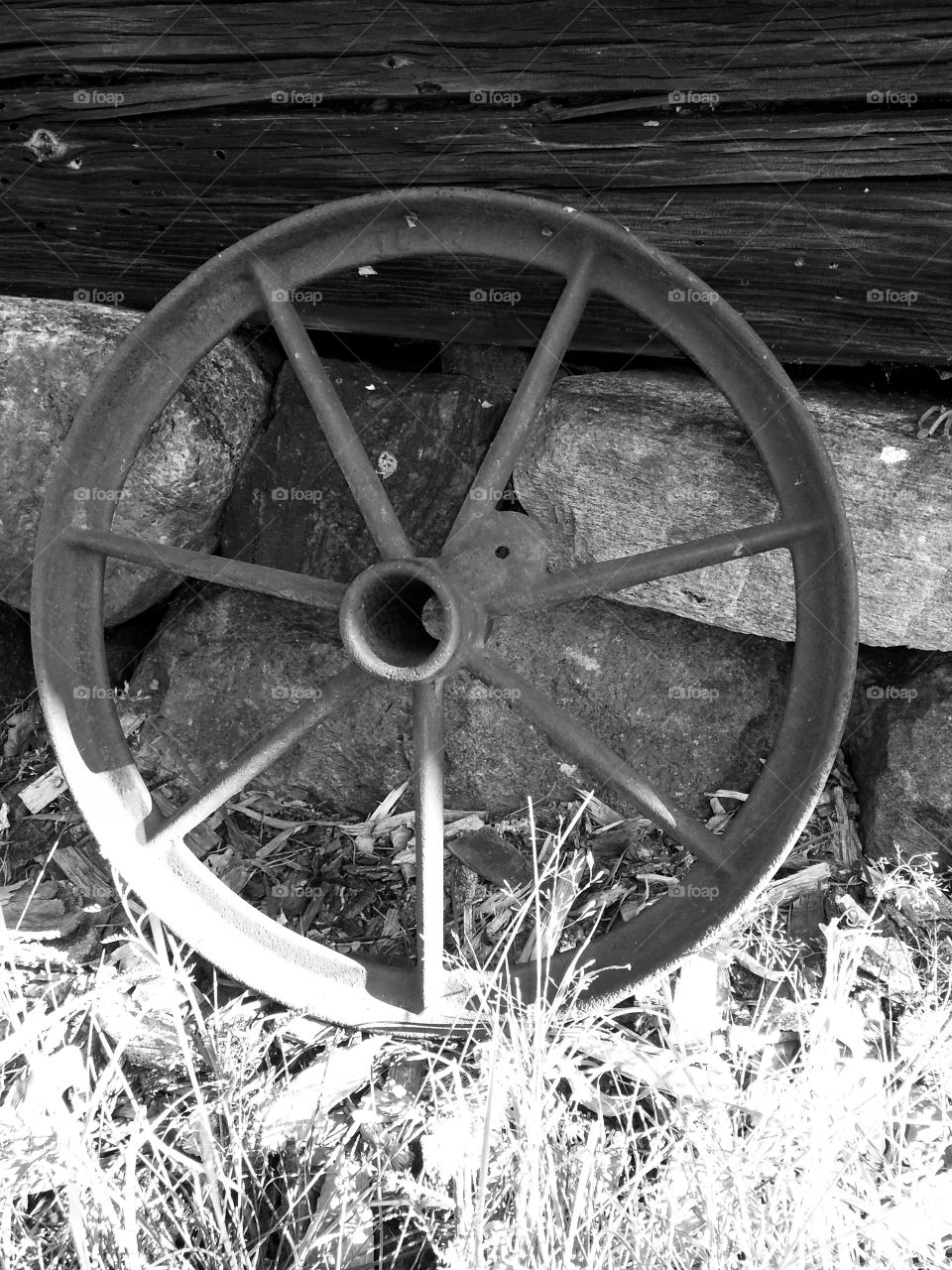 Vintage steel wheel
