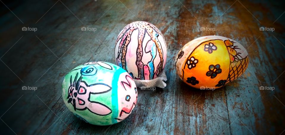 decorated easter eggs
