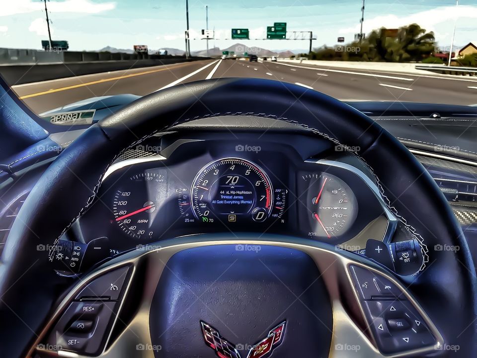 Driving a Corvette