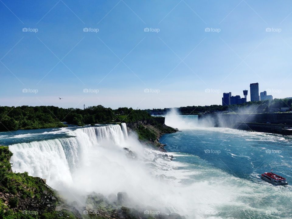 Yeah that's world's largest falls :Niagara falls
shades of blue from USA side 
click from:one plus 6t phone