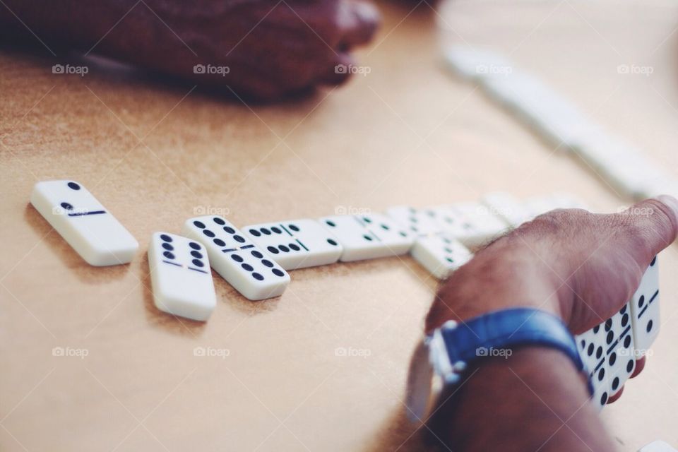 Men playing dominoes