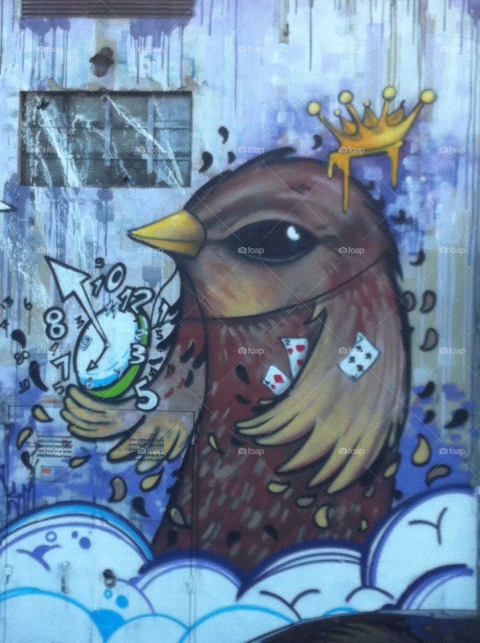 Graffiti pop art king wall's art