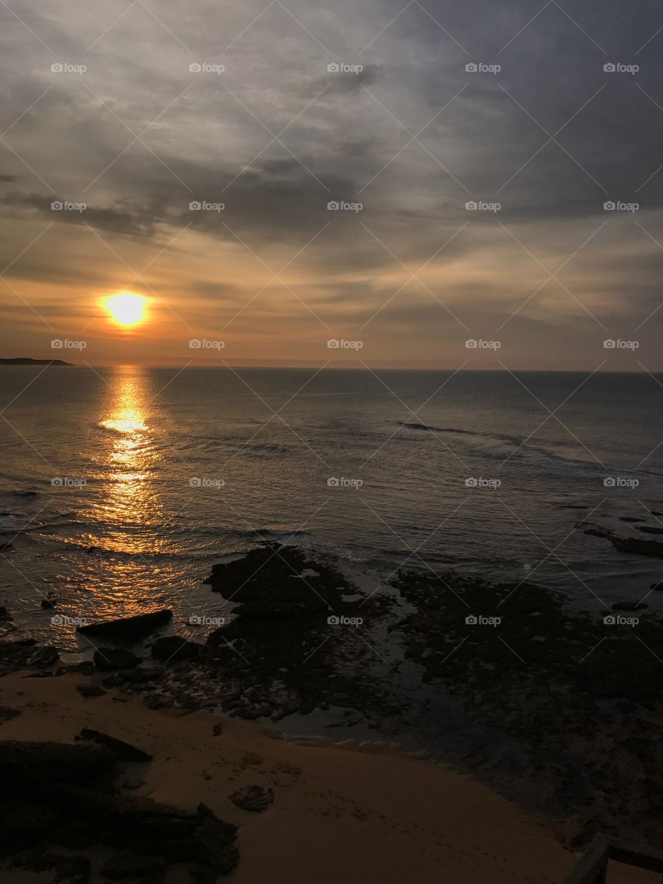 Sunset over beach in Australia