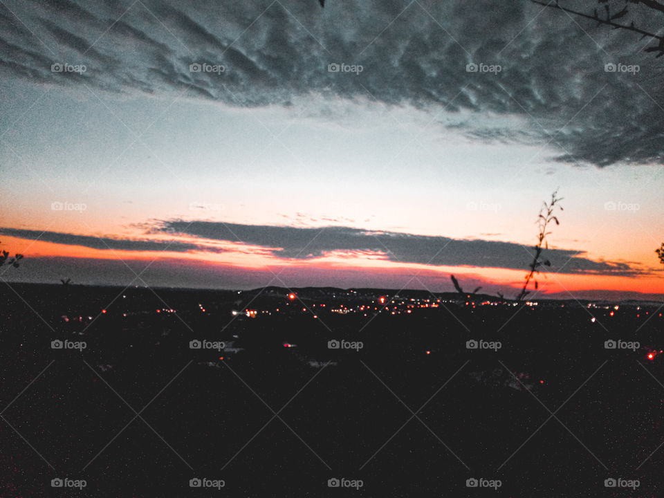 Beautiful sky look after sundown with a nice reddish fillings as the sunlight dies out.