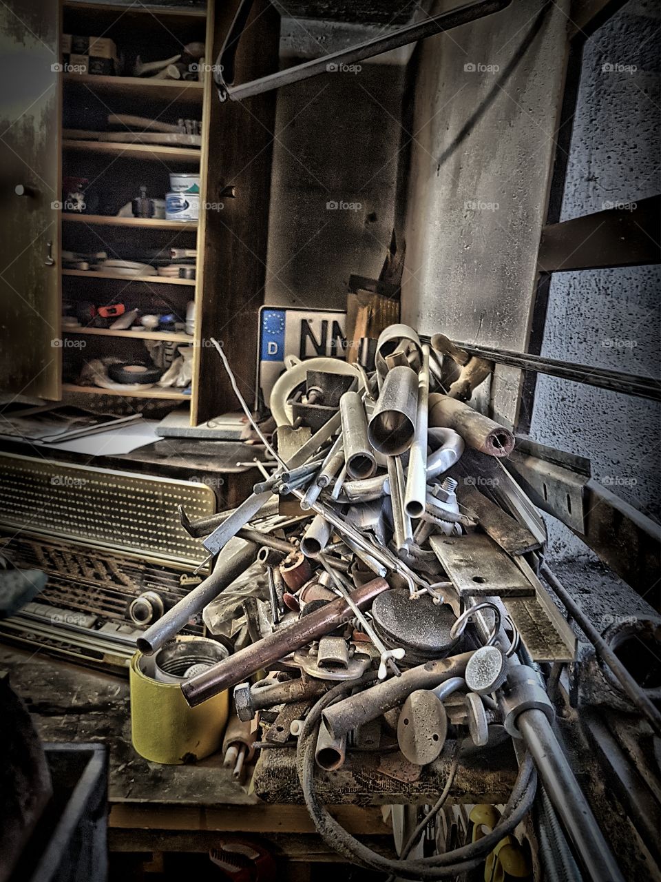 material stock in workshop