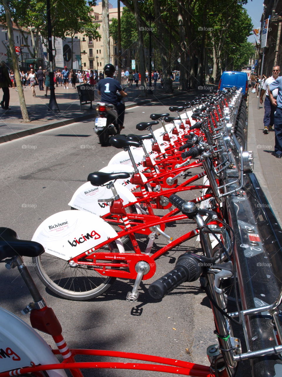 a lot of bicycles in barcelona