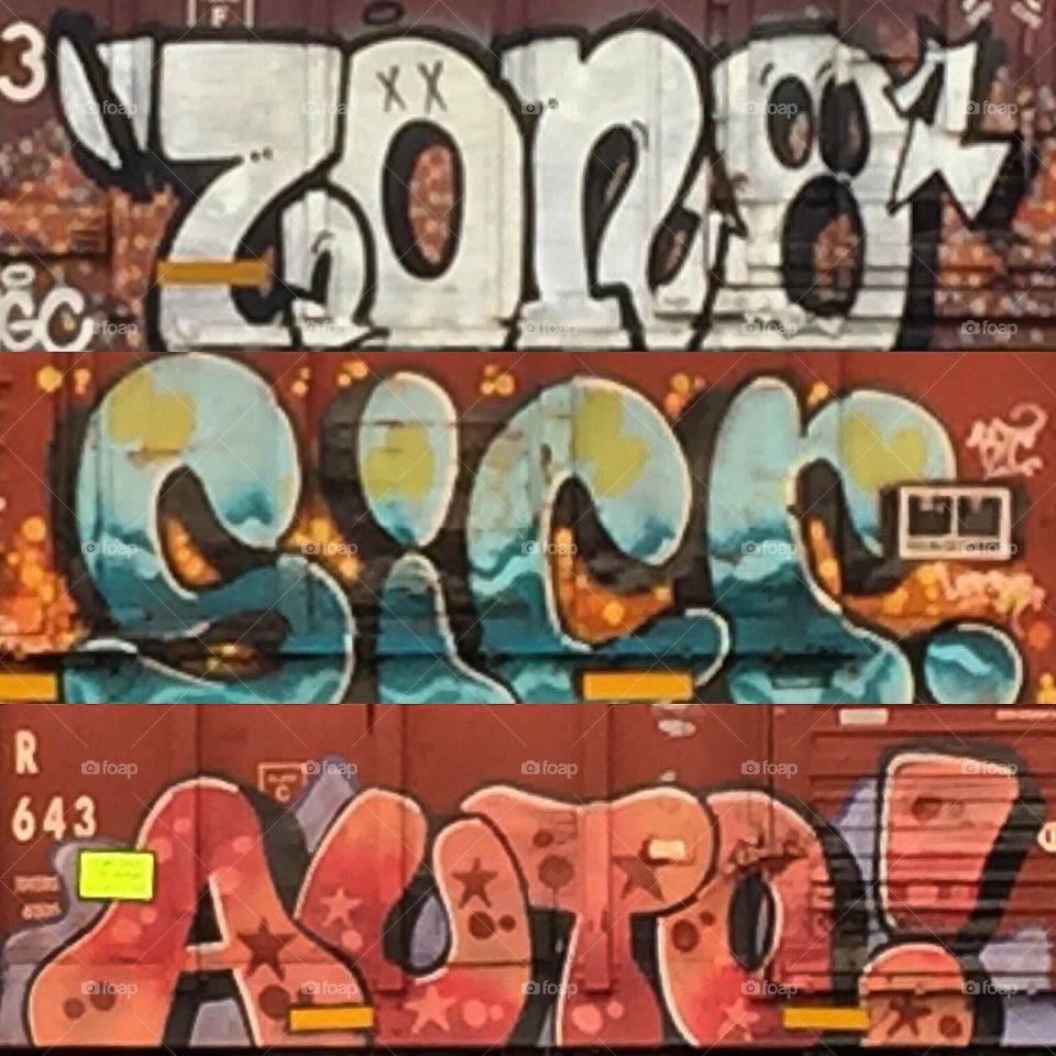 Train graffiti 