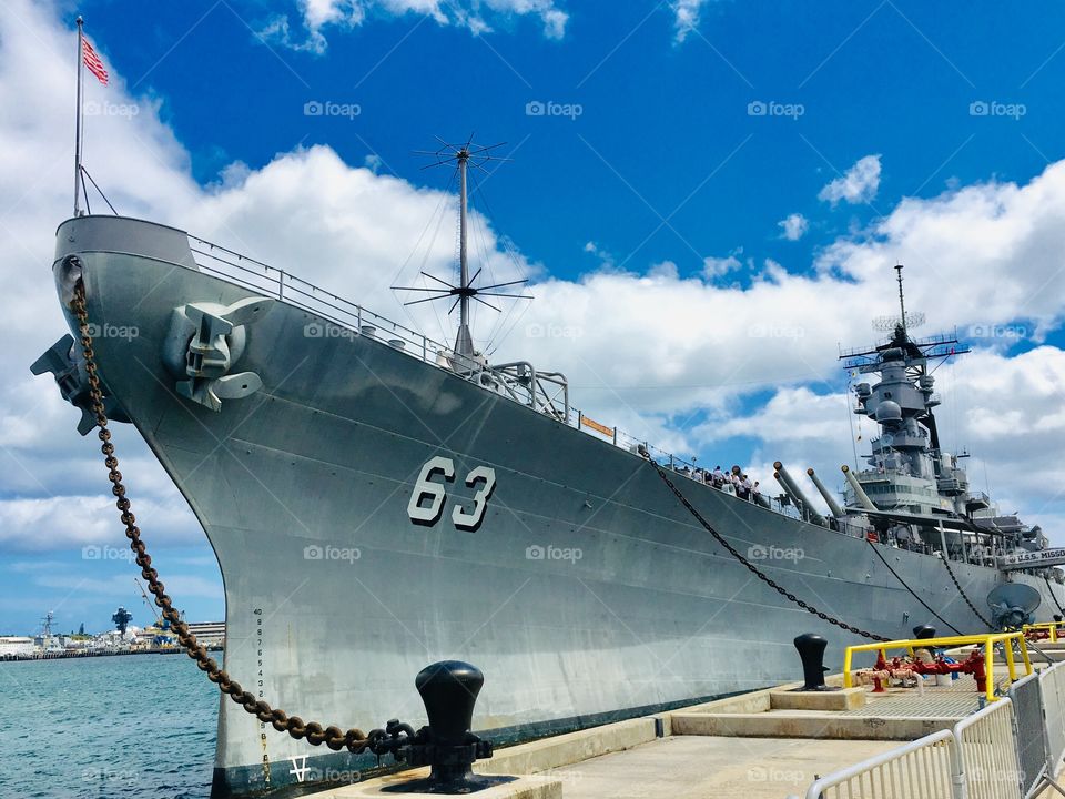 USS Missouri at Pearl Harbor Oahu, Hawaii 
