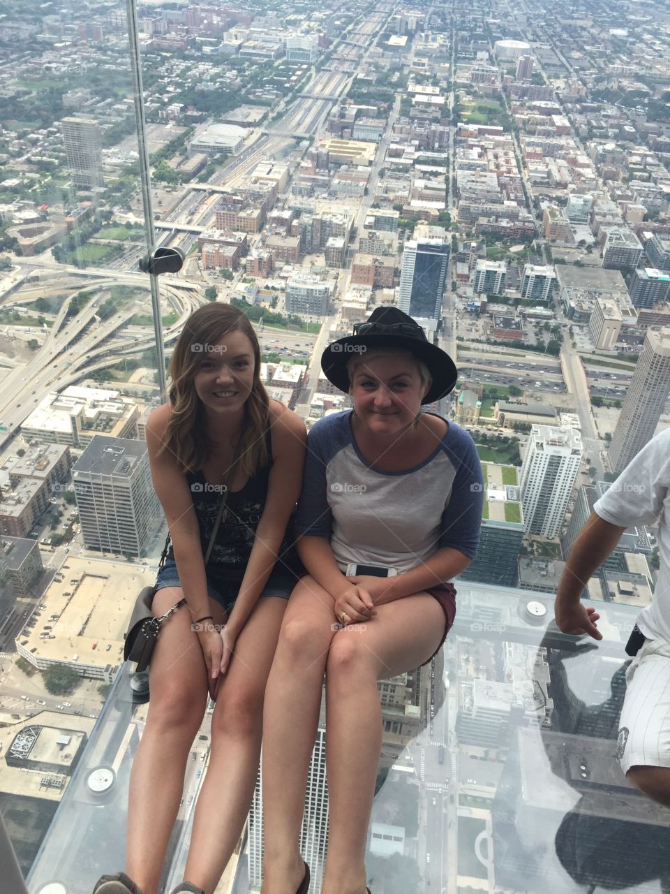 Friends above Chicago 