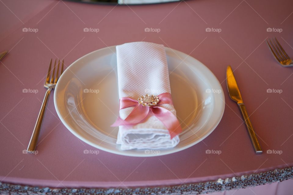 Table in restaurant 