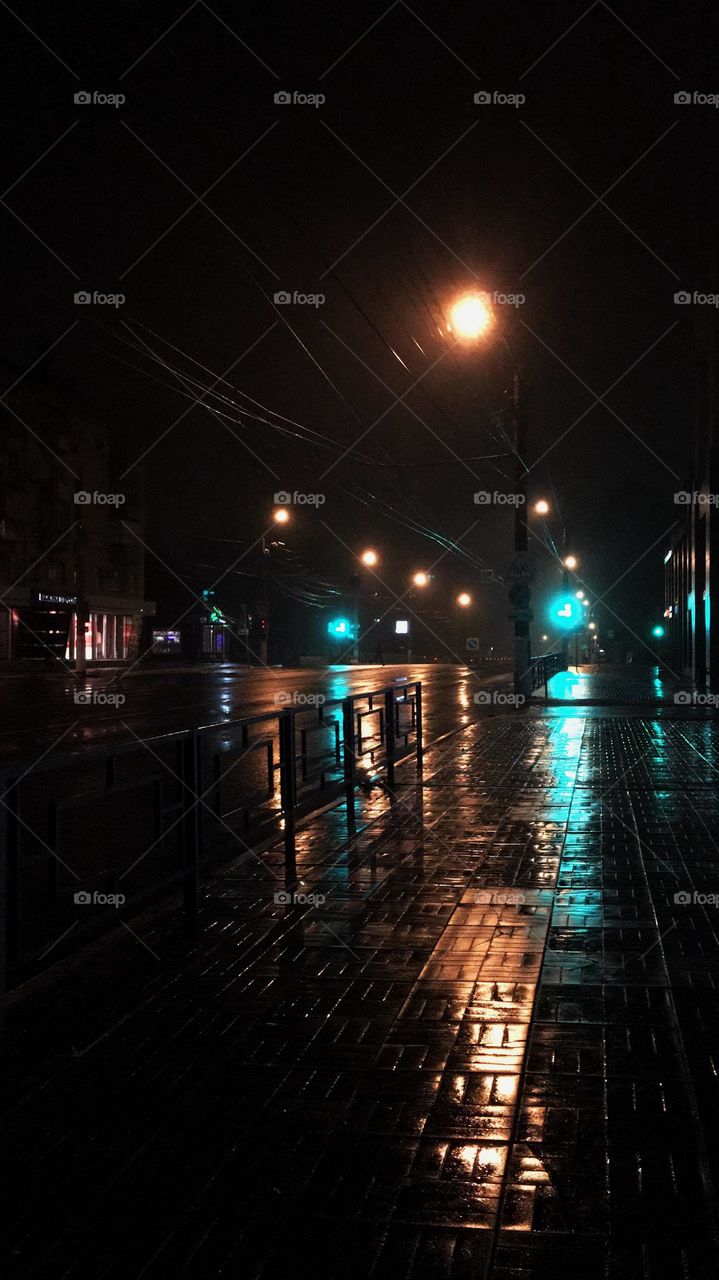 through the night streets