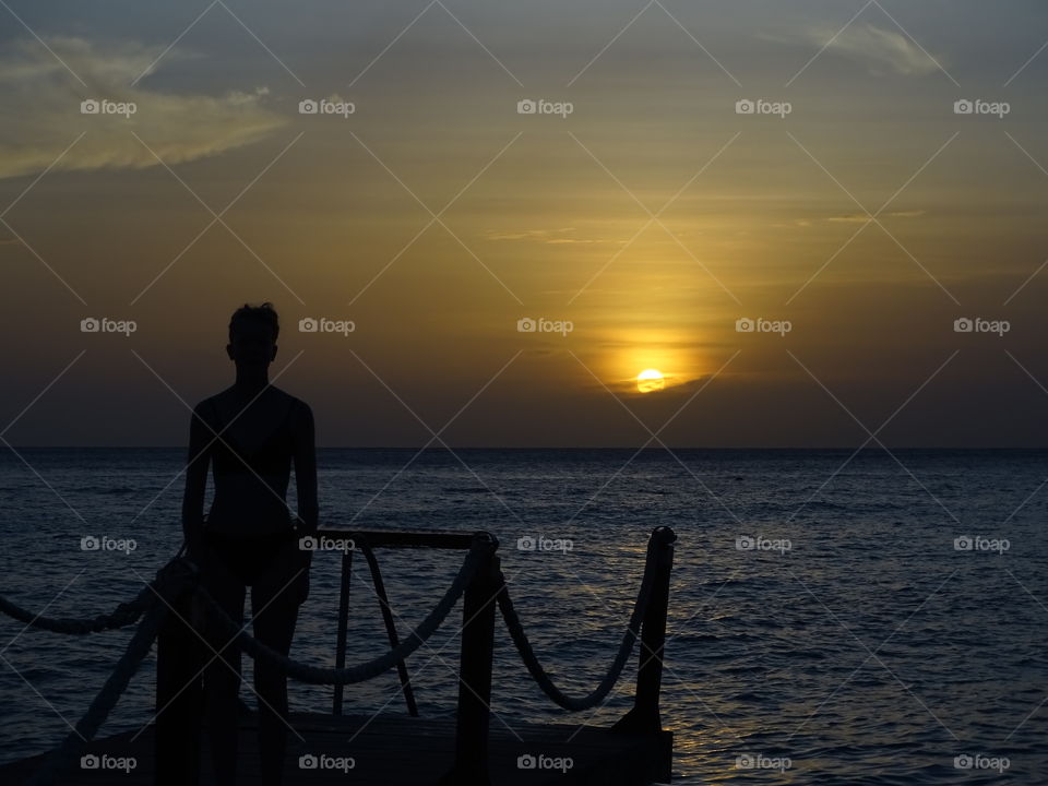 At the pier