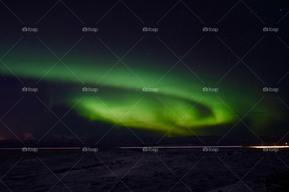 Aurora borealis in iceland