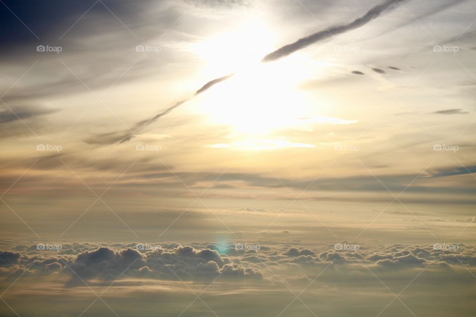 Sunrise above the clouds