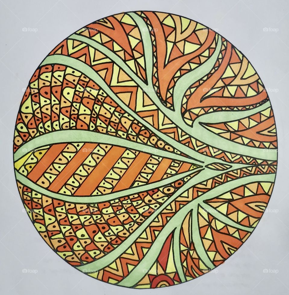 Circles and art this is a mandala painting to hand