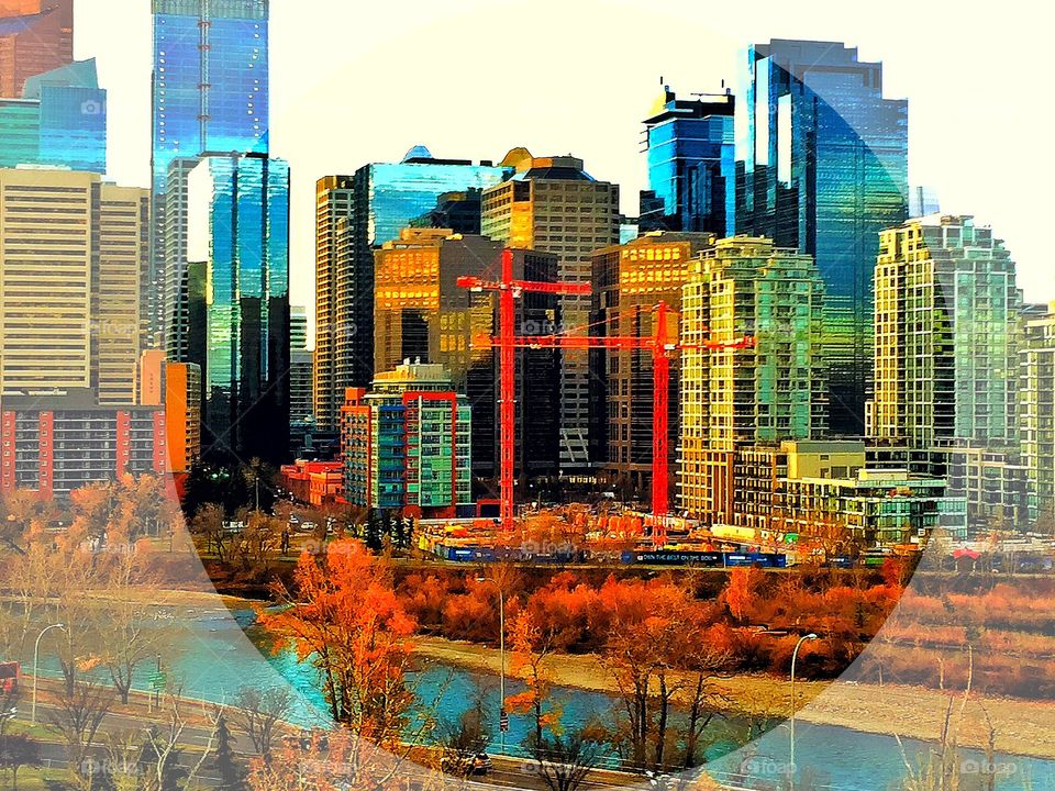 Sky scraper downtown Calgary, Alberta, Canada 