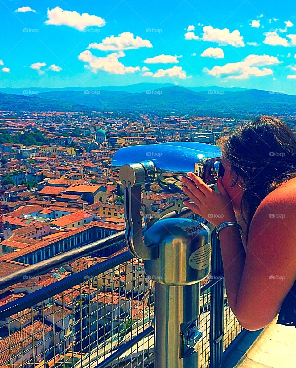 Looking beyond the Florence cityscape
