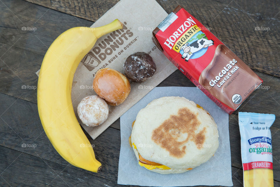 Dunkin Donuts Flatlay