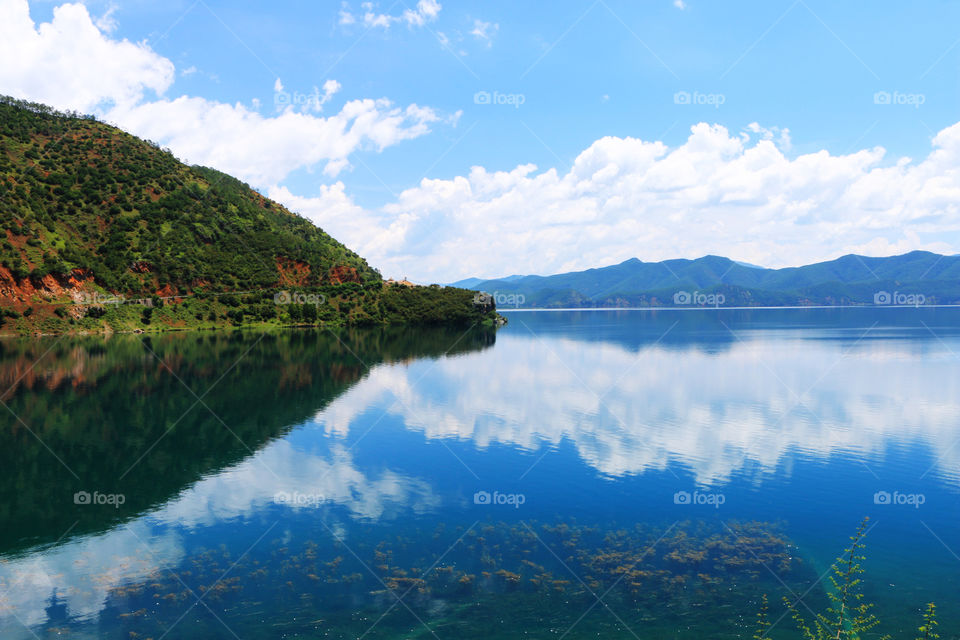 The scenery of lugu lake, LiJiang, yunnan, China 