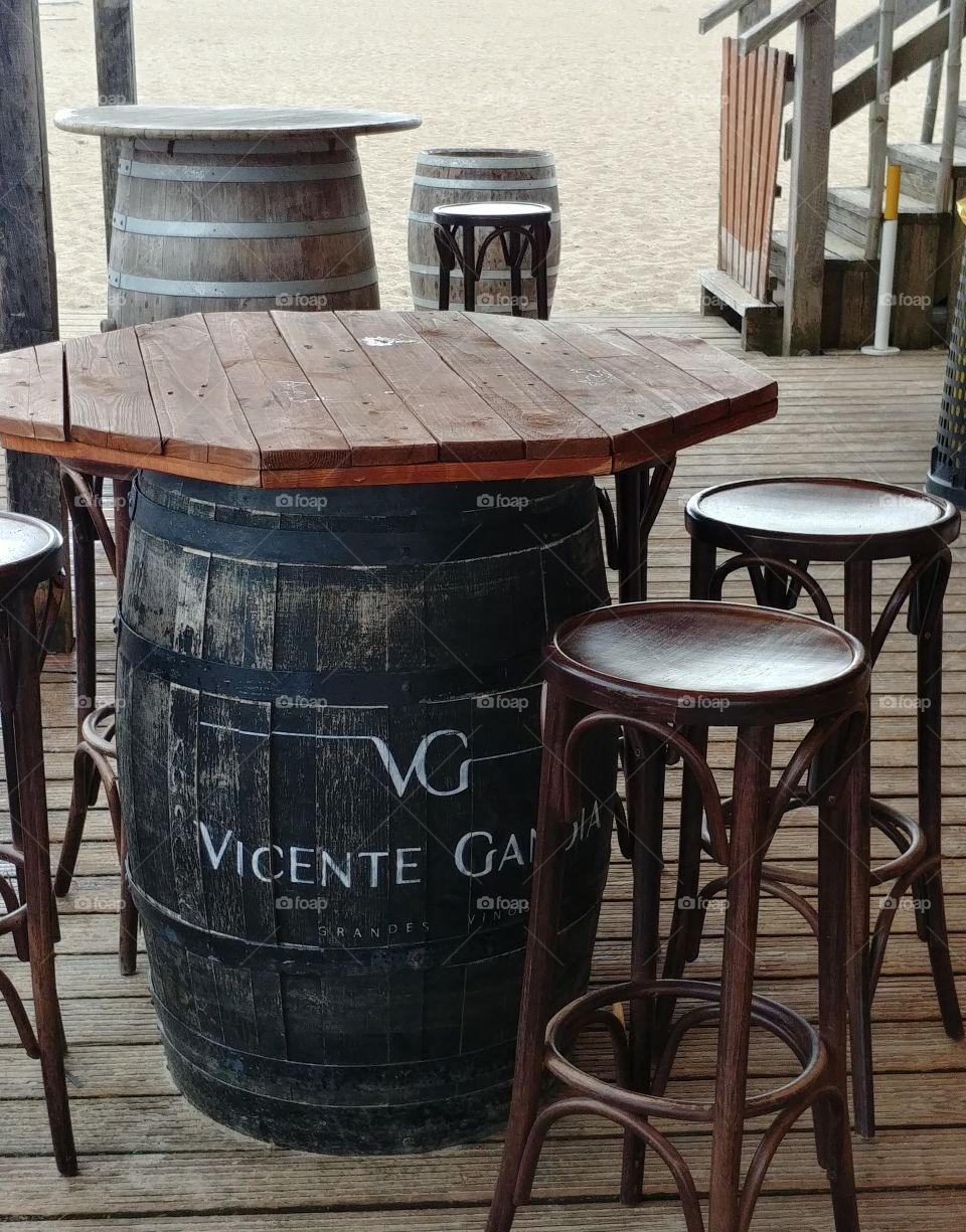 fass Strand Tisch fass Stuhl Hocker