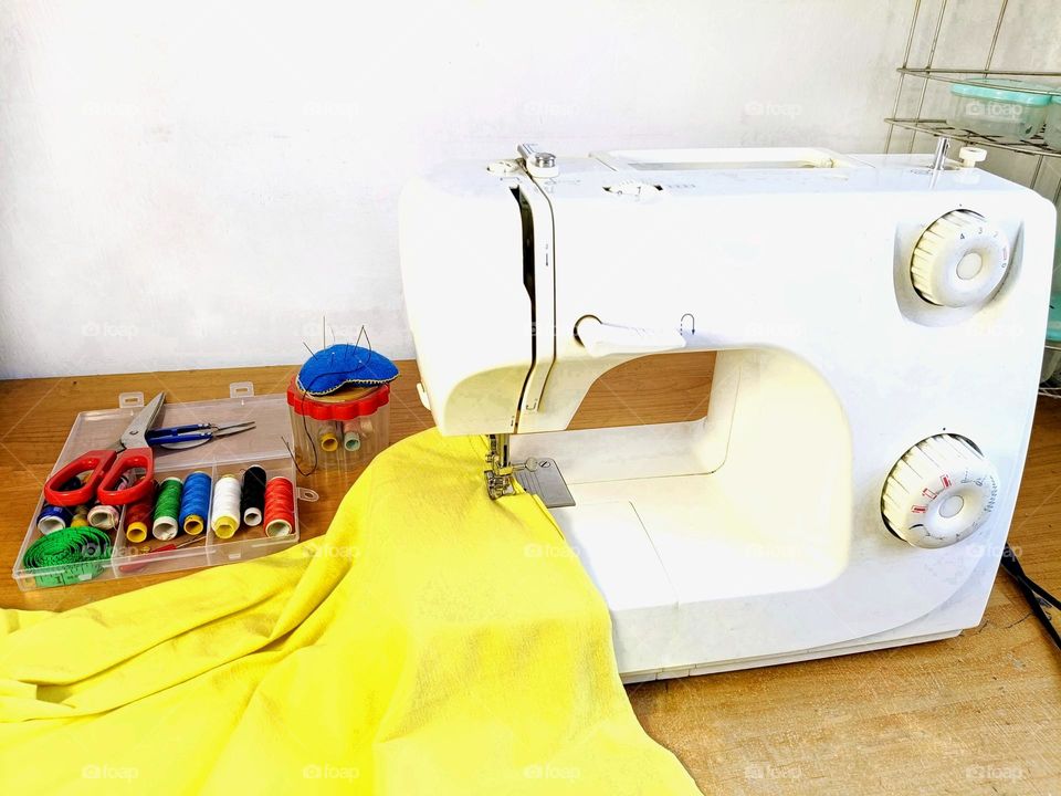 A place for sewing work.