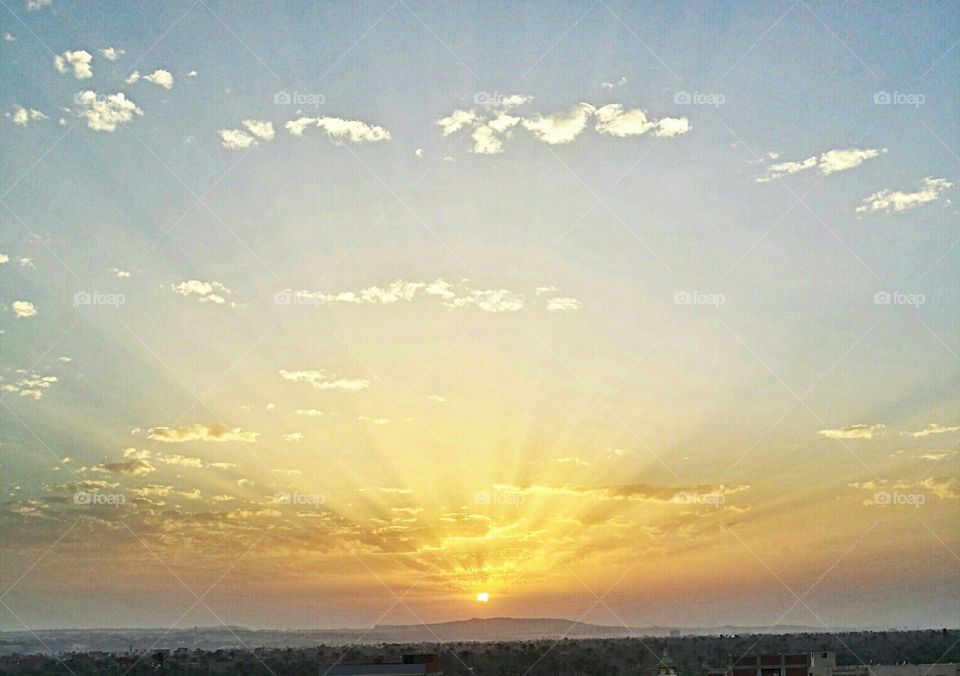 Sunset from my window. Egypt.