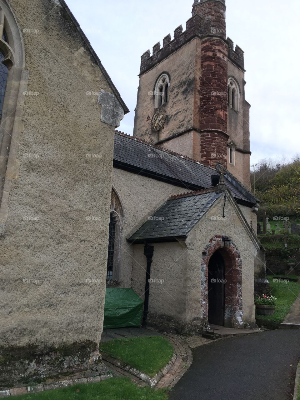 Village church in Stoke in Teignhead, Devon.