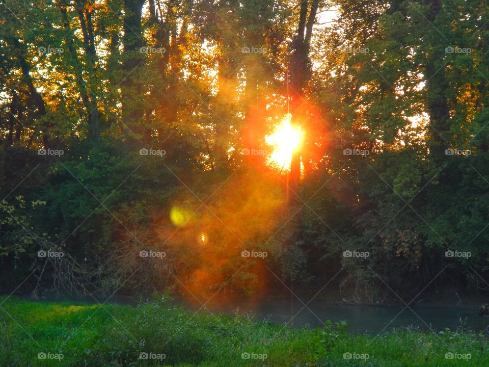 Sunrise over the river