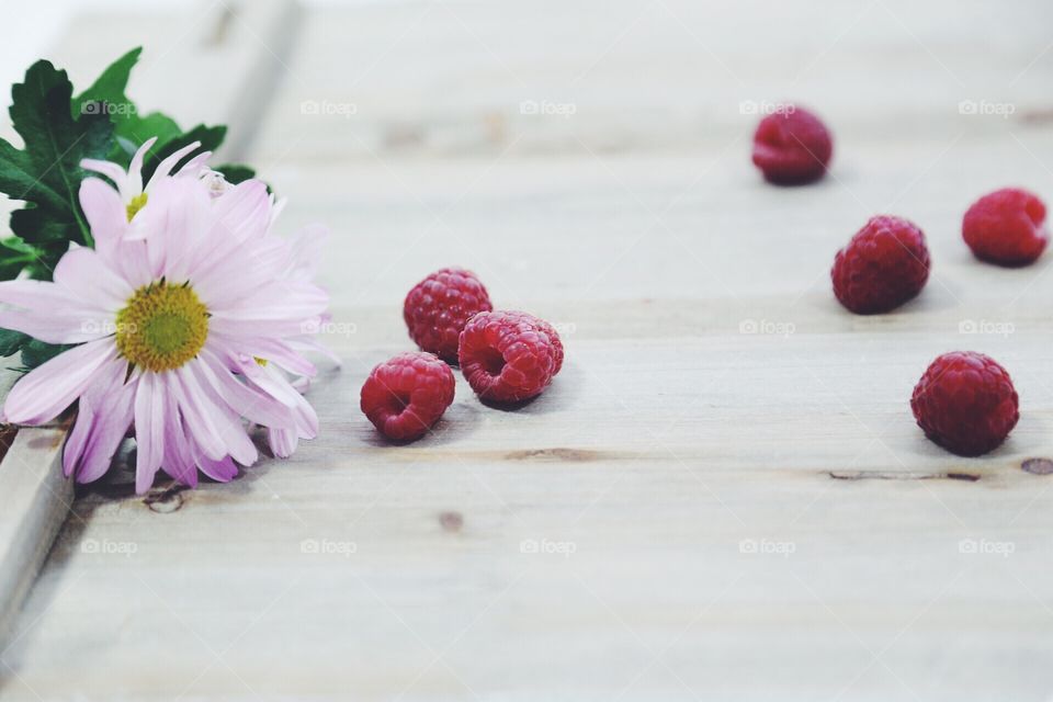 Summer flowers and berries.