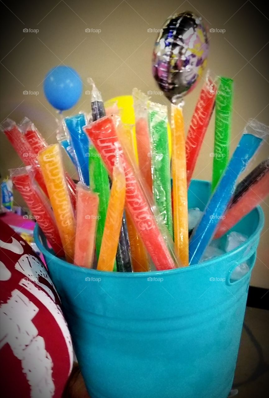 Colorful popcicles fun party