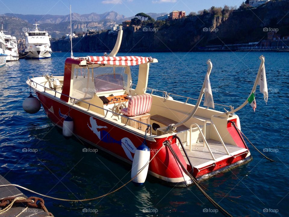 A boat on the water, Sorrento, Italy