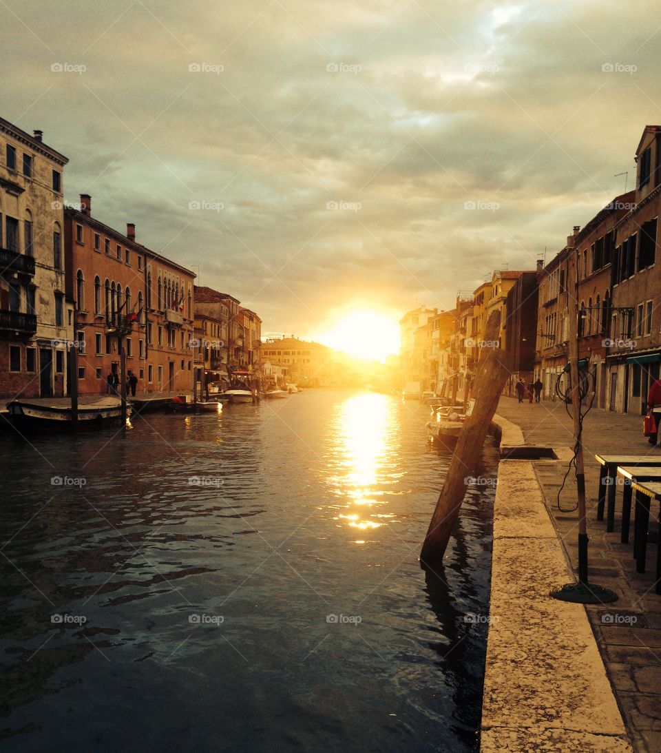 Sunset. Venice