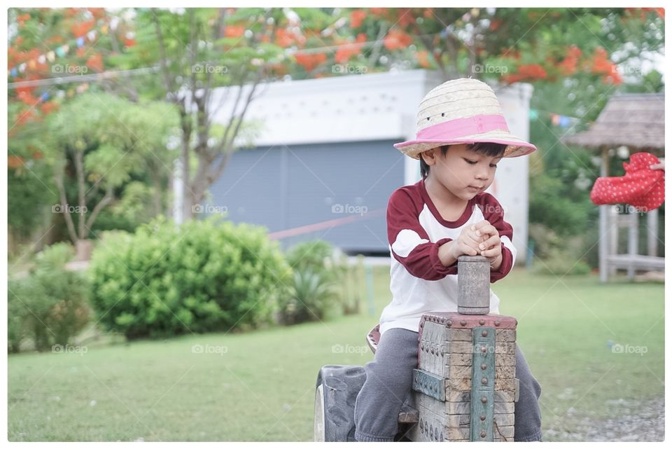 Child, Park, Outdoors, Grass, Nature