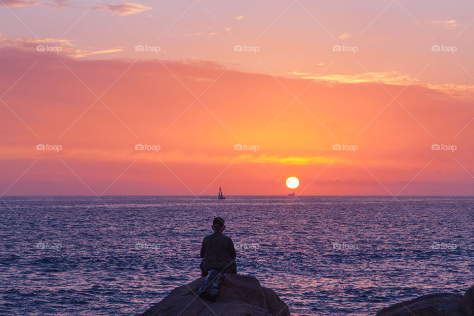 Man enjoying sunset 