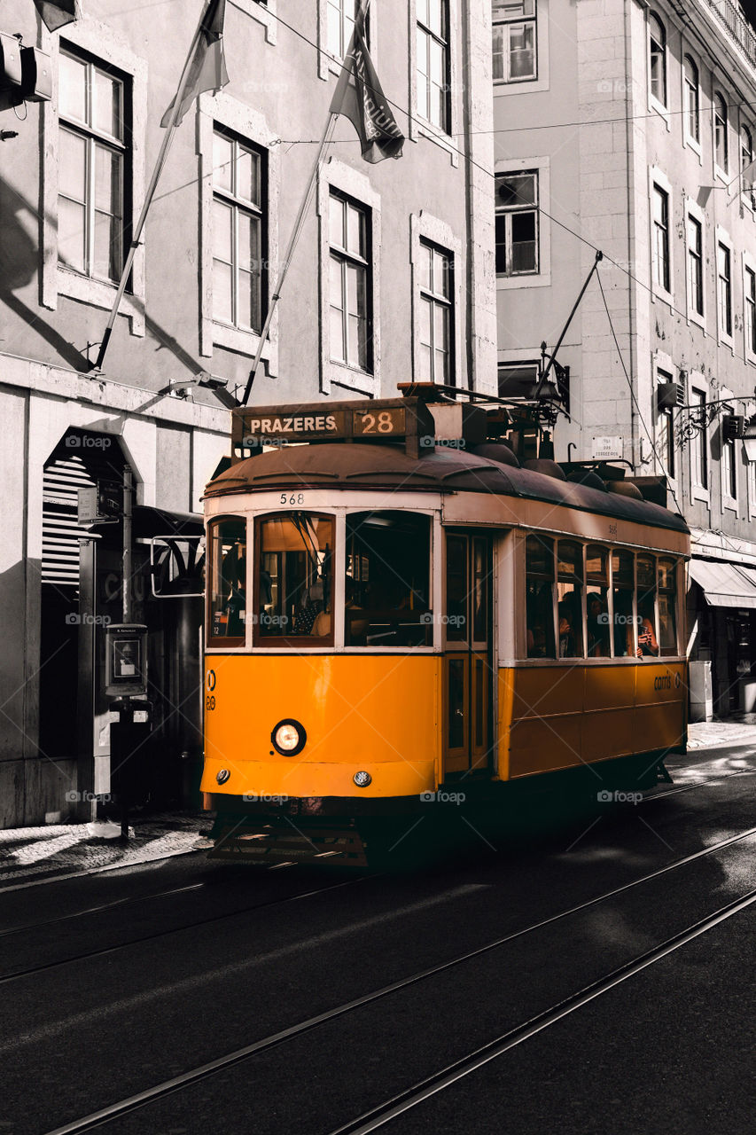 Yellow tram 28