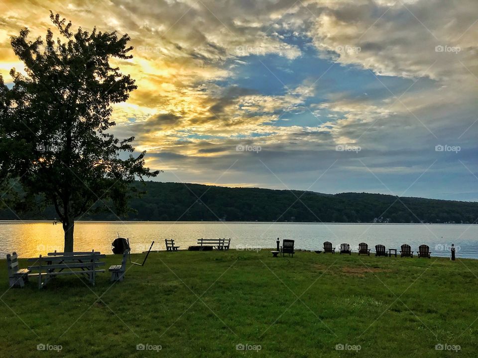 Sunset on the lake