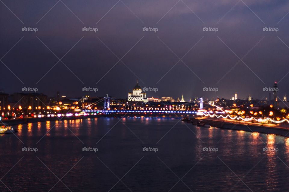 Night view , Moscow 