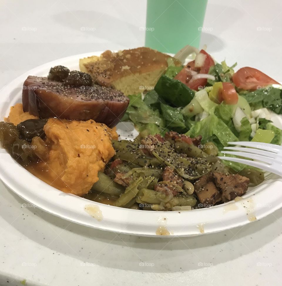 A fine holiday supper at church.