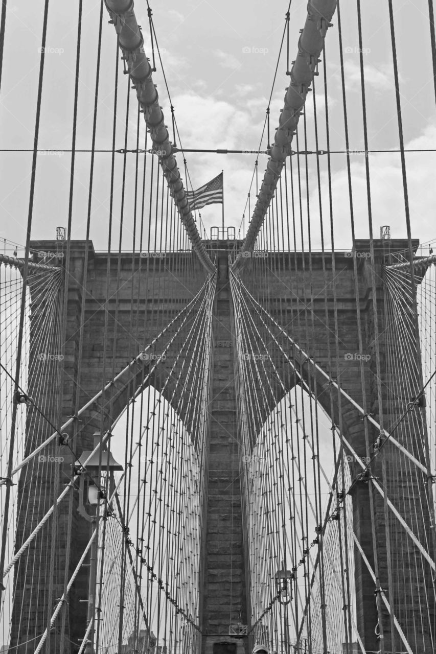 Brooklyn Bridge. Some of oldest architecture in Brooklyn New York 