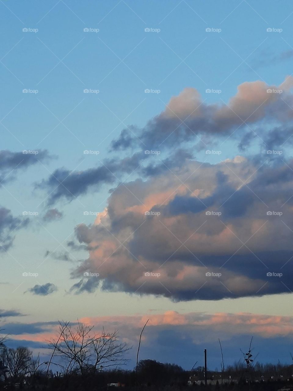 colourful  clouds in the evening