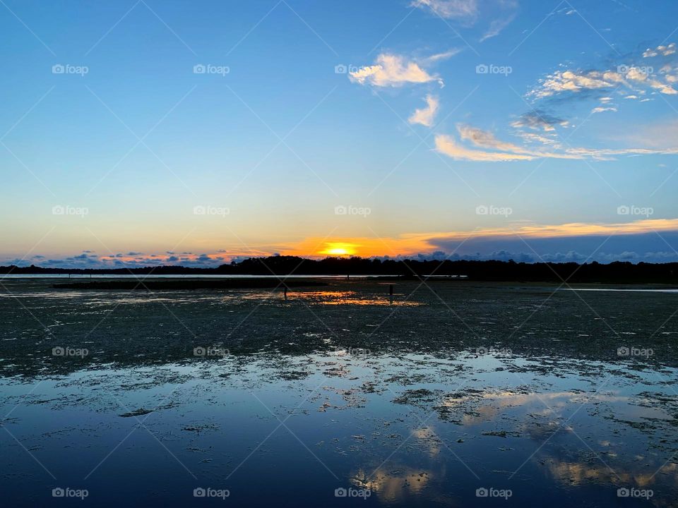 Sunset in Lake Rosseau Crystal River, Florida