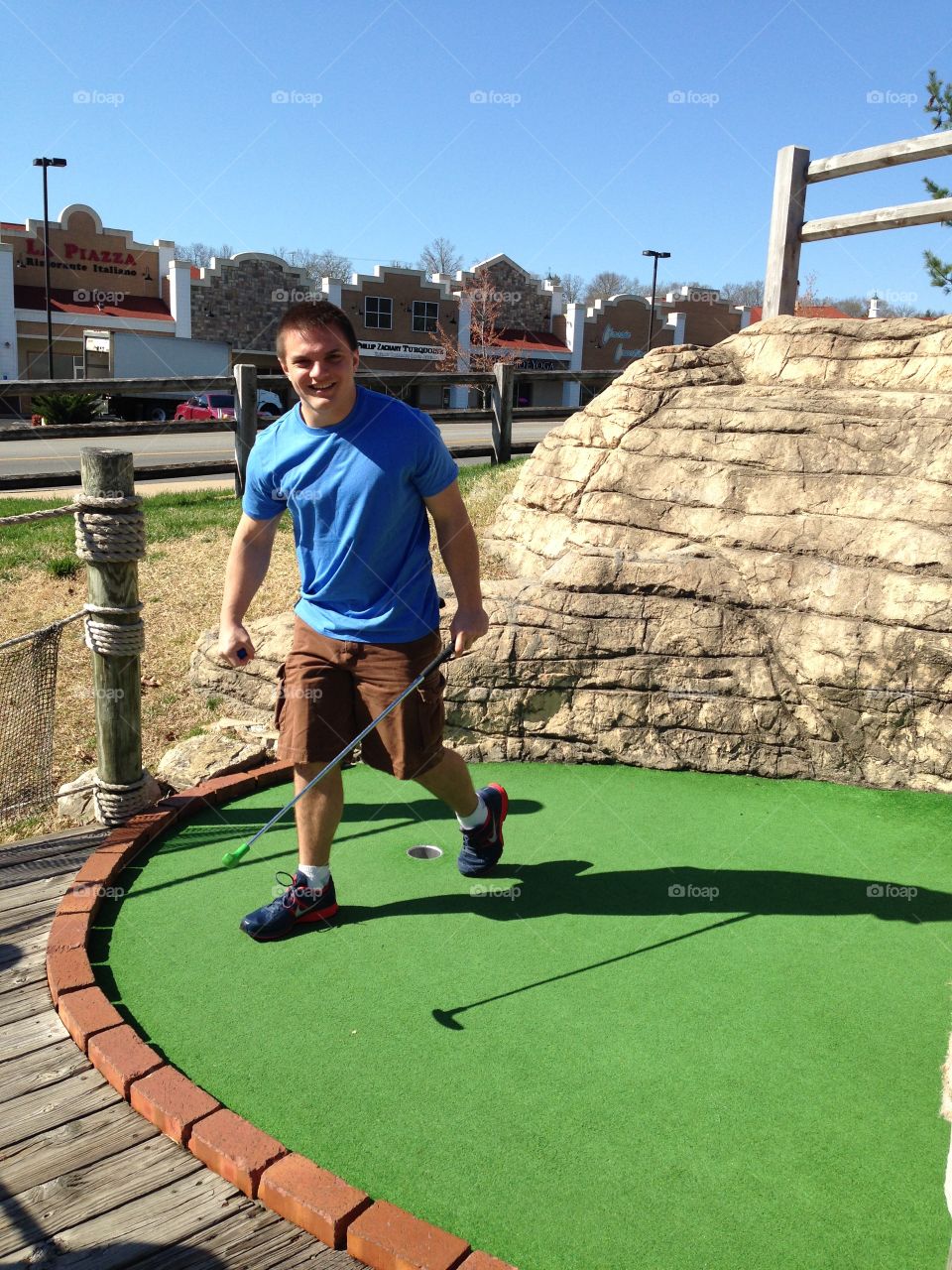 Mini golf in Spring . Mini golf in Spring 