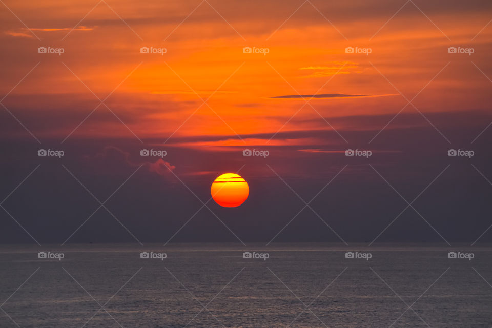 beautiful sunset over the sea