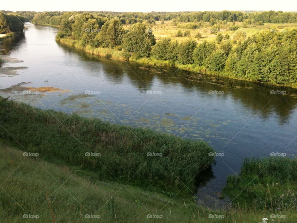Serene river midsummer