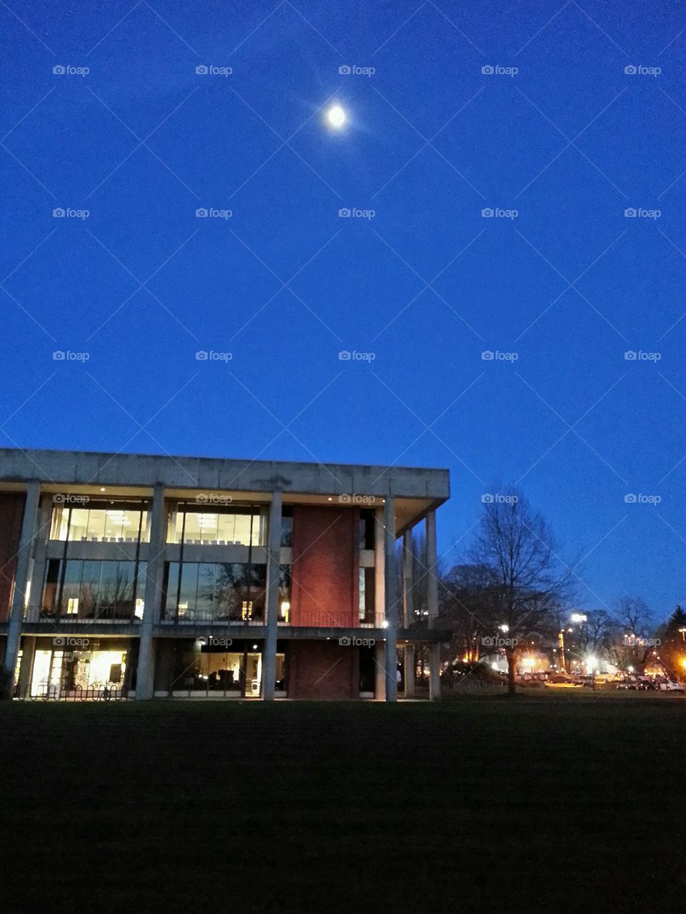 University Center by Moonlight, Willamette University, Salem, Oregon